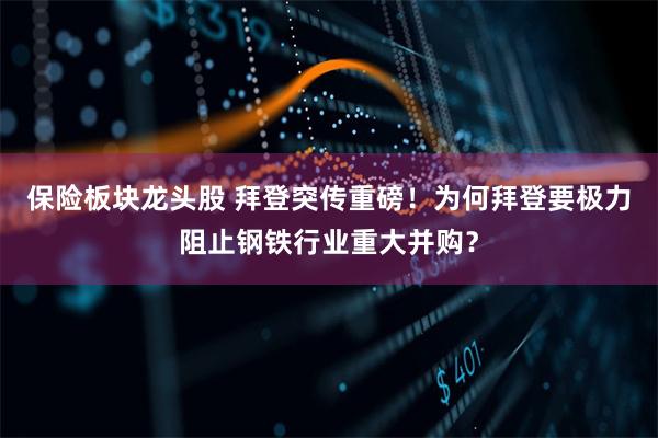 保险板块龙头股 拜登突传重磅！为何拜登要极力阻止钢铁行业重大并购？