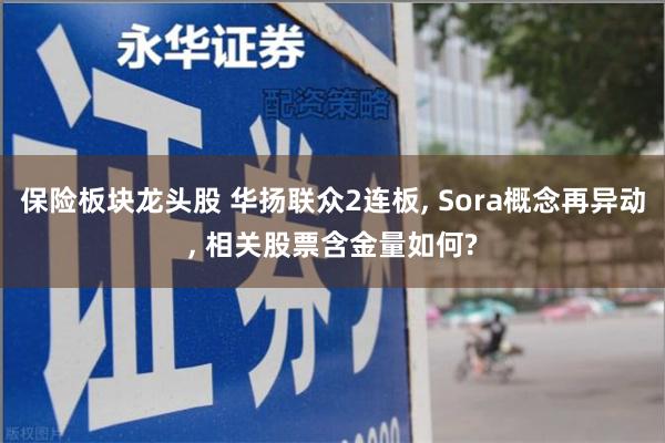 保险板块龙头股 华扬联众2连板, Sora概念再异动, 相关股票含金量如何?