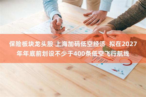保险板块龙头股 上海加码低空经济  拟在2027年年底前划设不少于400条低空飞行航线