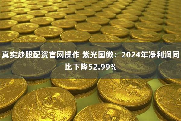 真实炒股配资官网操作 紫光国微：2024年净利润同比下降52.99%